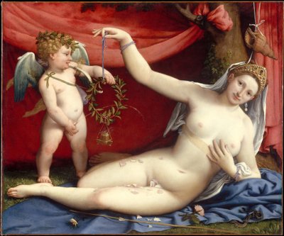 Venus und Amor von Lorenzo Lotto